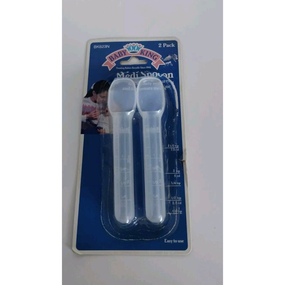 Vintage Baby King Medi Spoon for Liquid Medicine pk of 2 - Open Box